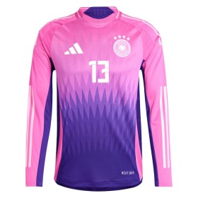 Camisolas Alemanha Muller 13 2º Equipamento Alternativa Euro 2024 Manga Comprida